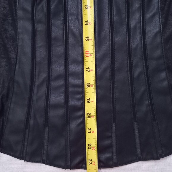 Sportalm Women's Black Faux Leather Jacket Swarovski Biker Urban Whimsigoth Sz 8 - Picture 5 of 12